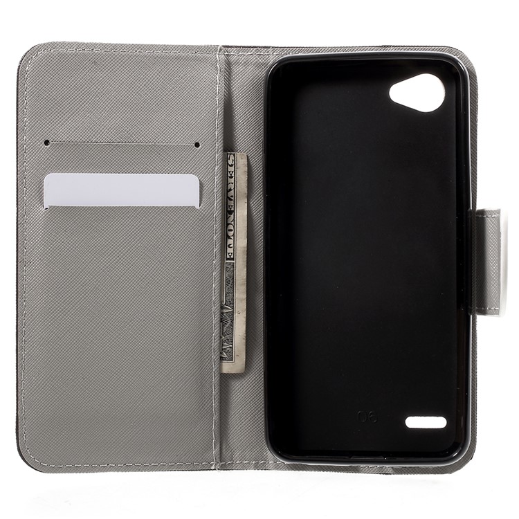 Pattern Printing Card Slots Leather Flip Stand Phone Casing for LG Q6 M700N (EU Version) / Q6 Plus - Beautiful Butterfly-6