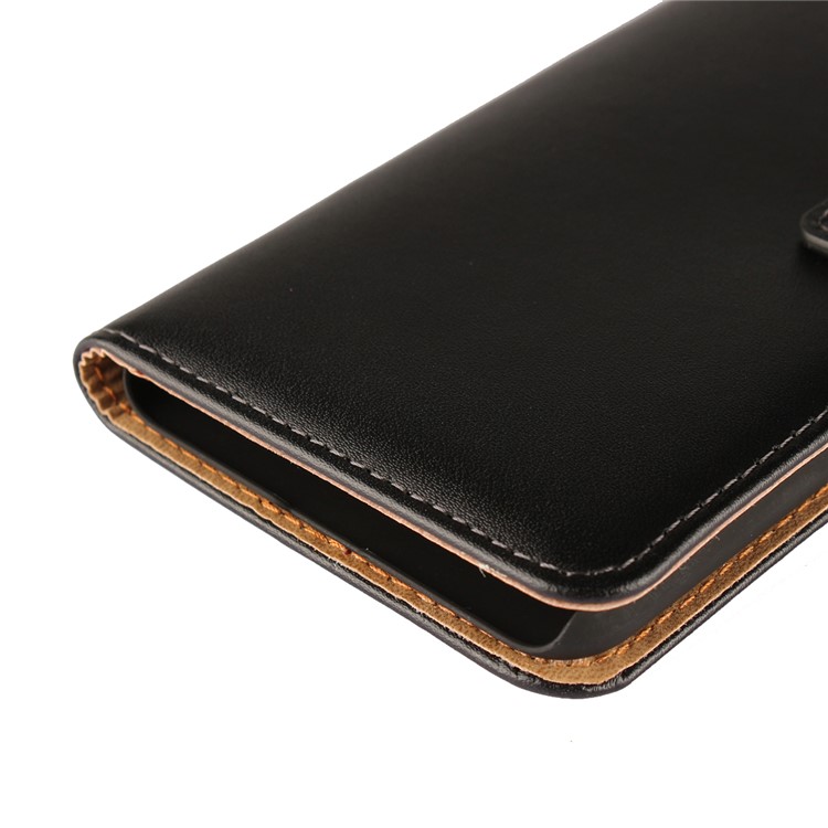 Split Leather Wallet Stand Magnetic Phone Case for LG V30 - Black-9