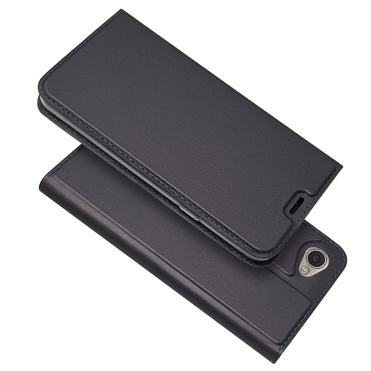 Étui En Cuir Avec Support Pour Carte Magnétique Pour LG Q6 Plus / Lg Q6 M700N (version EU) - Noir-2