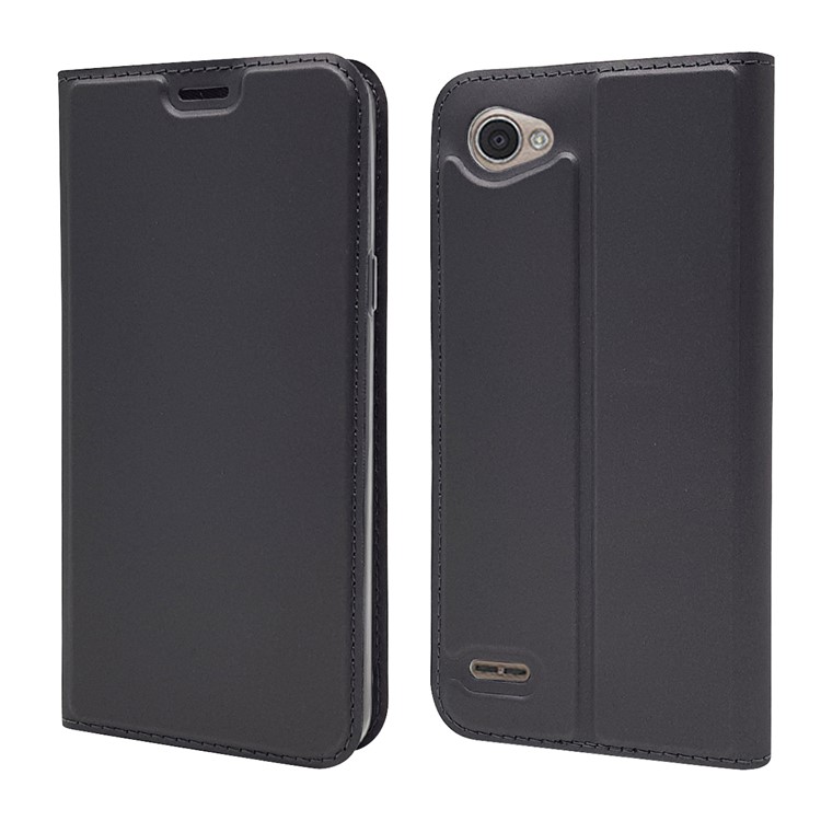 Étui En Cuir Avec Support Pour Carte Magnétique Pour LG Q6 Plus / Lg Q6 M700N (version EU) - Noir-3