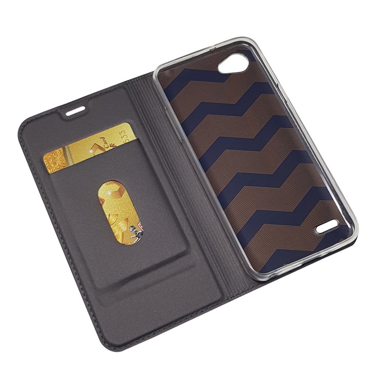 Étui En Cuir Avec Support Pour Carte Magnétique Pour LG Q6 Plus / Lg Q6 M700N (version EU) - Noir-7
