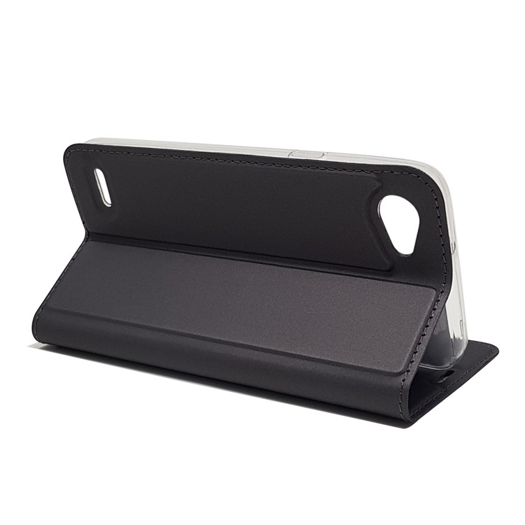 Étui En Cuir Avec Support Pour Carte Magnétique Pour LG Q6 Plus / Lg Q6 M700N (version EU) - Noir-8