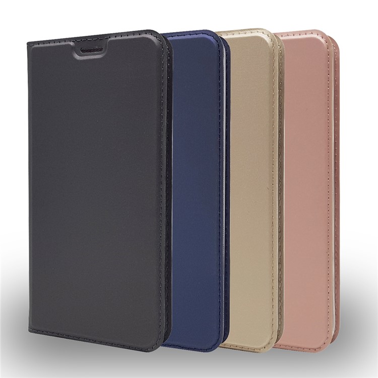 Auto-absorbed Magnetic Leather Stand Flip Case for LG V30 - Black-12
