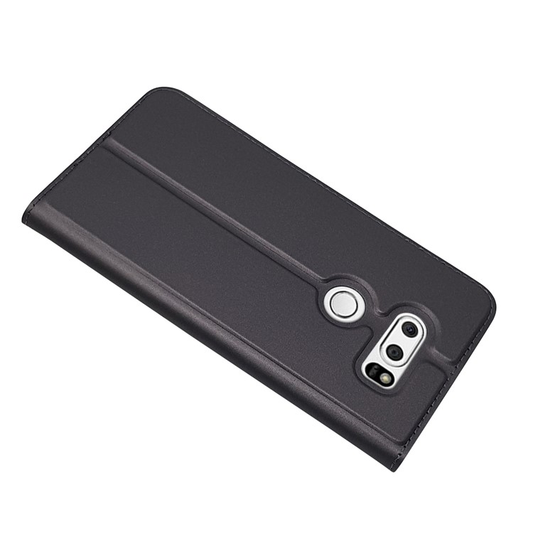 Auto-absorbed Magnetic Leather Stand Flip Case for LG V30 - Black-6