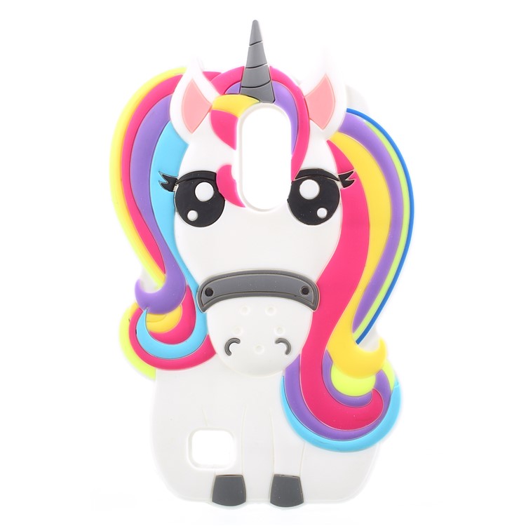 3D Unicorn Pattern Soft Silicone Phone Shell Case for LG K10 (2017)-1