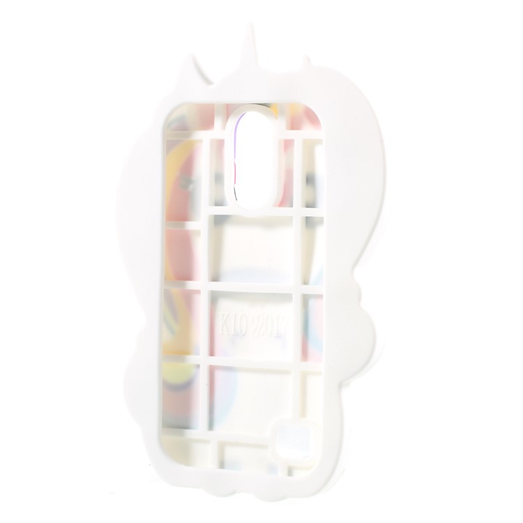 3D Unicorn Pattern Soft Silicone Phone Shell Case for LG K10 (2017)-3