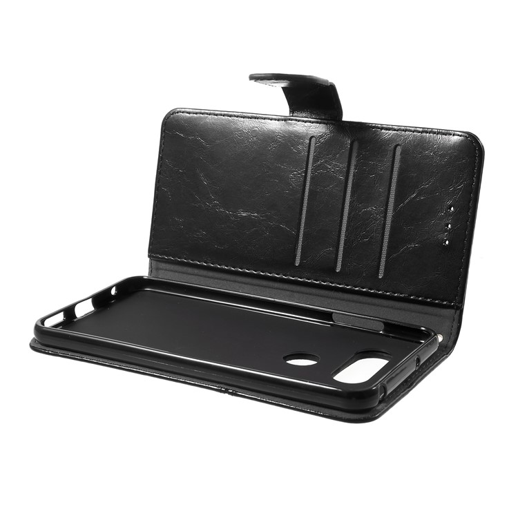 K'TRY Geometric Splicing Series Wallet Stand Leather Cell Phone Case for LG V30 - Black-7