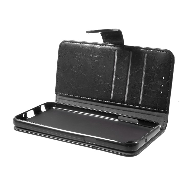 K'TRY Geometric Splicing Series Wallet Stand Leather Case for LG Q6 - Black-7