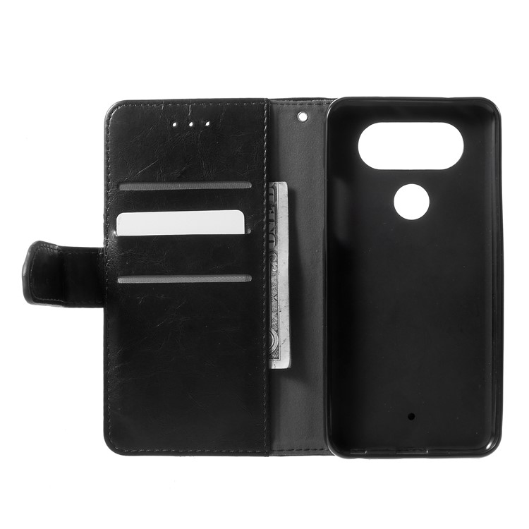 K'TRY Geometric Splicing Series for LG Q8 Wallet Leather Case with Stand - Black-6