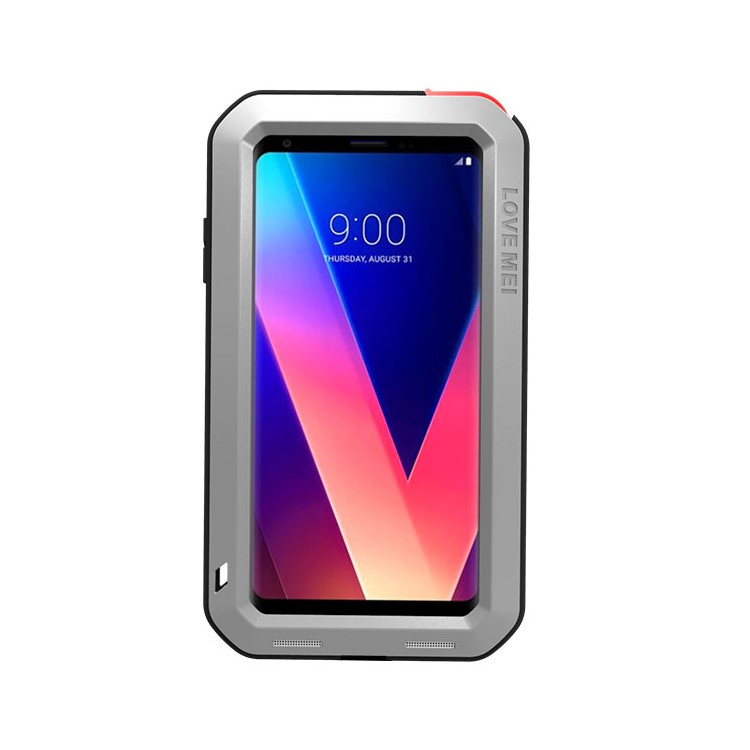 LOVE MEI Shockproof Drop-proof Dust-proof Metal Protector Case for LG V30 - Silver-1
