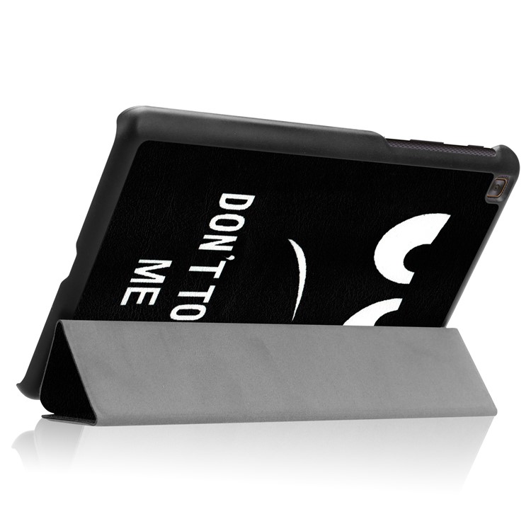 Pattern Printing Leather Tri-fold Stand Tablet Casing for LG G Pad IV 8.0 FHD - Angry Face-6