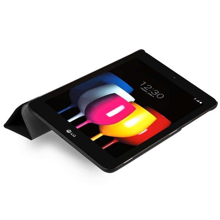 Tri-fold Leather Case with Stand for LG G Pad IV 8.0 FHD - Black-4
