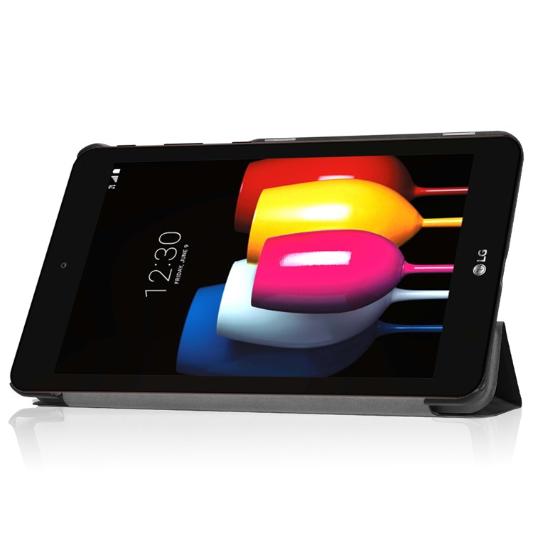 Tri-fold Leather Case with Stand for LG G Pad IV 8.0 FHD - Black-5
