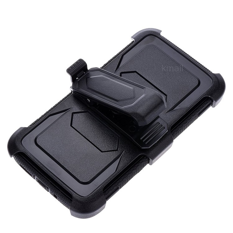 Heavy Duty PC + TPU Belt Clip Kickstand Case for LG G5/G5 SE - Black-2