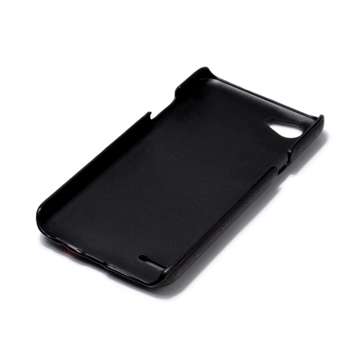 Two-tone PU Leather Coated Plastic Phone Case for LG Q6 / Q6 Plus - Black-6