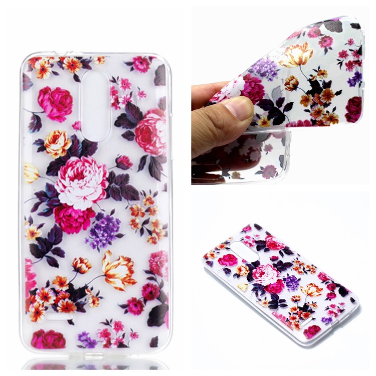Pattern Printing TPU Gel Case for LG K4 (2017) EU Version - Blooming Flowers-1