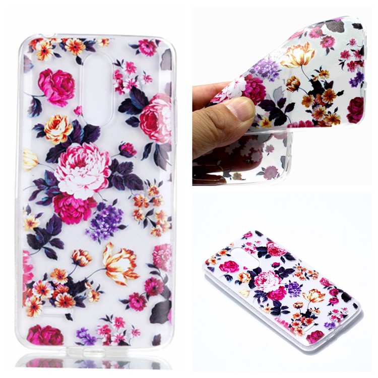 Pattern Printing TPU Gel Cover for LG K8 (2017) EU Version - Blooming Flowers-1