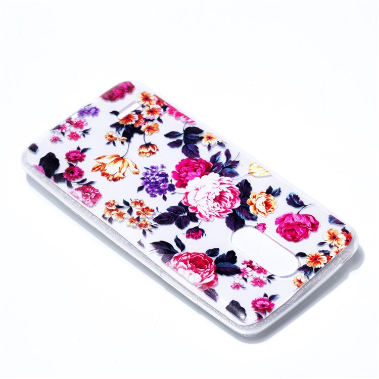 Pattern Printing TPU Gel Cover for LG K8 (2017) EU Version - Blooming Flowers-4