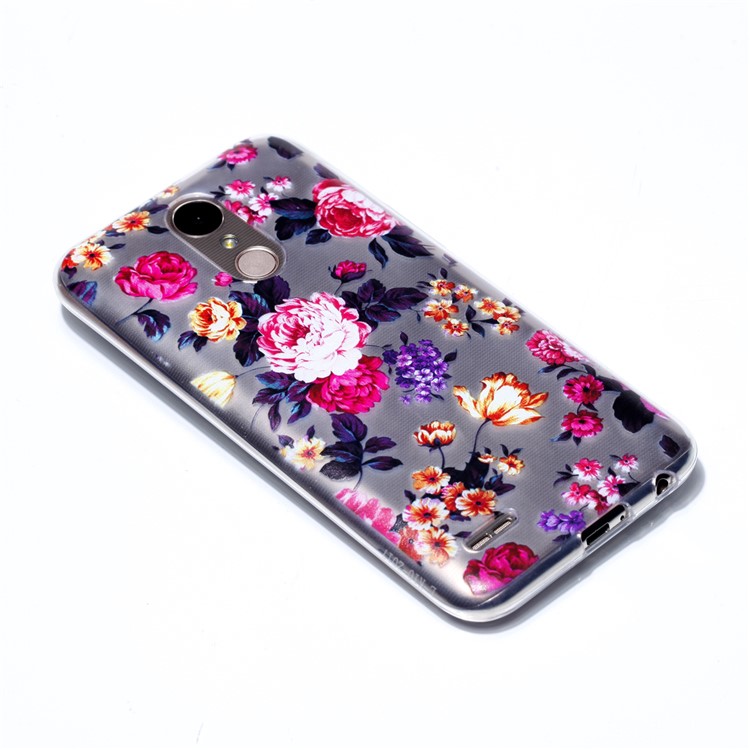 Pattern Printing TPU Gel Case for LG K10 (2017) EU Version - Vivid Flowers-3