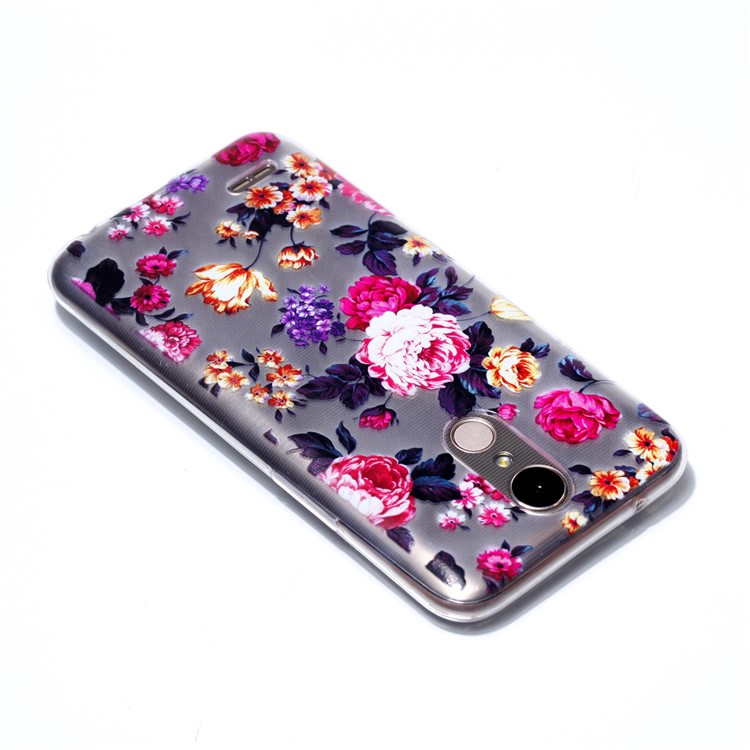 Pattern Printing TPU Gel Case for LG K10 (2017) EU Version - Vivid Flowers-4
