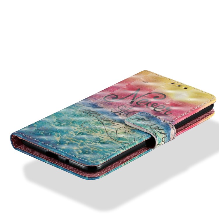 3D Pattern Printing PU Leather Wallet Stand Case for LG K8 (2017) - Never Strop Dreaming-2