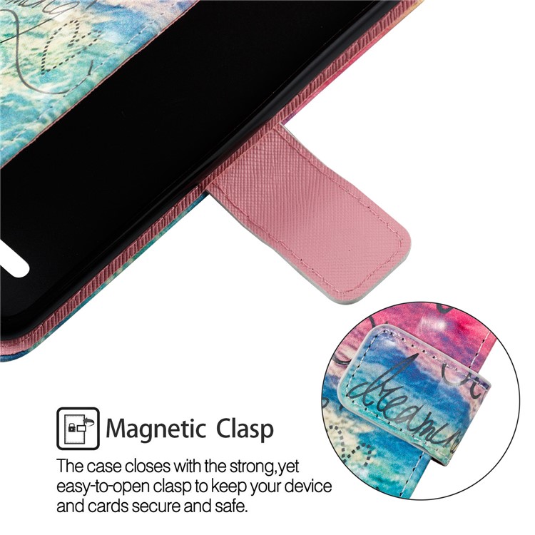 3D Pattern Printing PU Leather Wallet Stand Case for LG K8 (2017) - Never Strop Dreaming-6