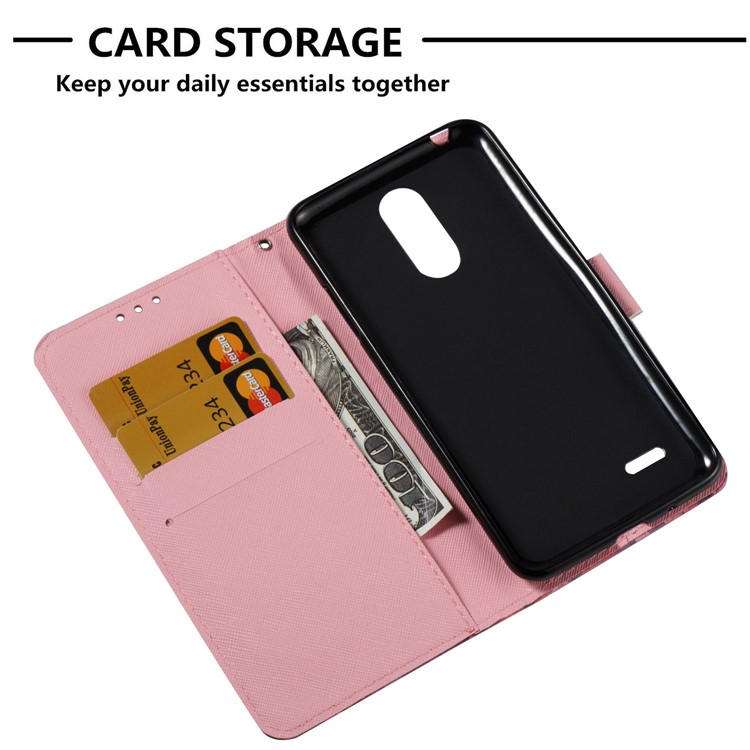 3D Pattern Printing PU Leather Wallet Stand Case for LG K8 (2017) - Never Strop Dreaming-7