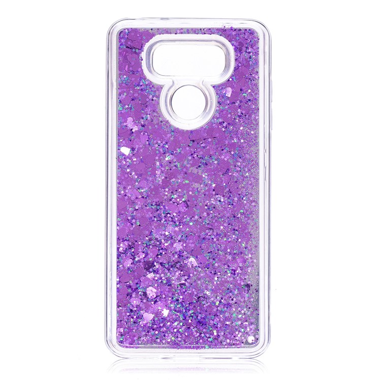 For LG G6 Glitter Floating Quicksand Mirror Surface TPU Mobile Case - Purple-2