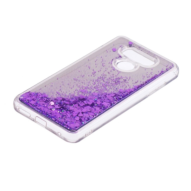 For LG G6 Glitter Floating Quicksand Mirror Surface TPU Mobile Case - Purple-3