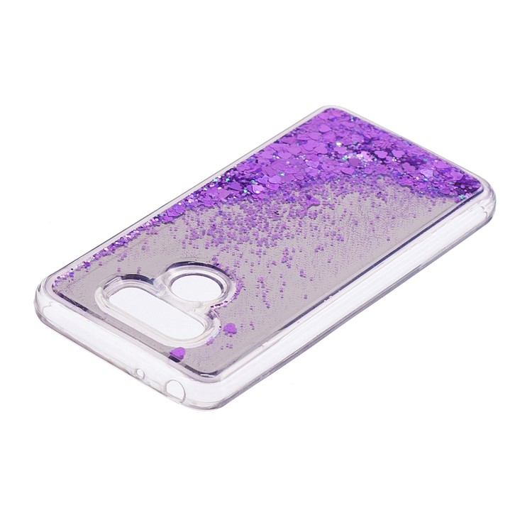 For LG G6 Glitter Floating Quicksand Mirror Surface TPU Mobile Case - Purple-4