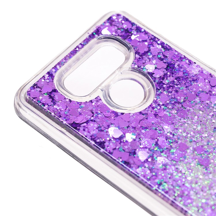 For LG G6 Glitter Floating Quicksand Mirror Surface TPU Mobile Case - Purple-6