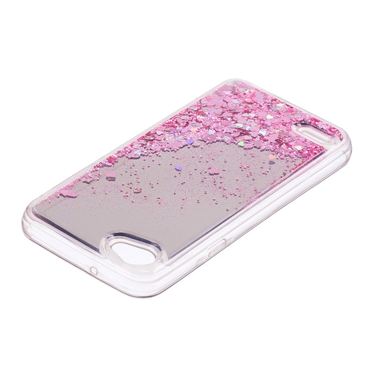 Glitter Dynamic Quicksand Mirror Surface TPU Case for LG Q6 M700N (EU Version) / Q6 Plus - Pink-4