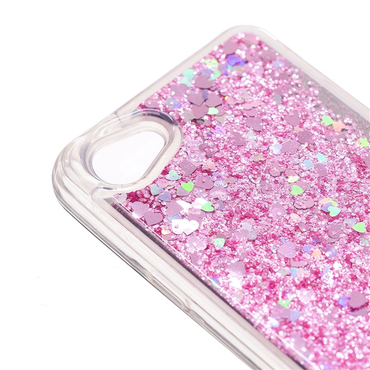 Glitter Dynamic Quicksand Mirror Surface TPU Case for LG Q6 M700N (EU Version) / Q6 Plus - Pink-6