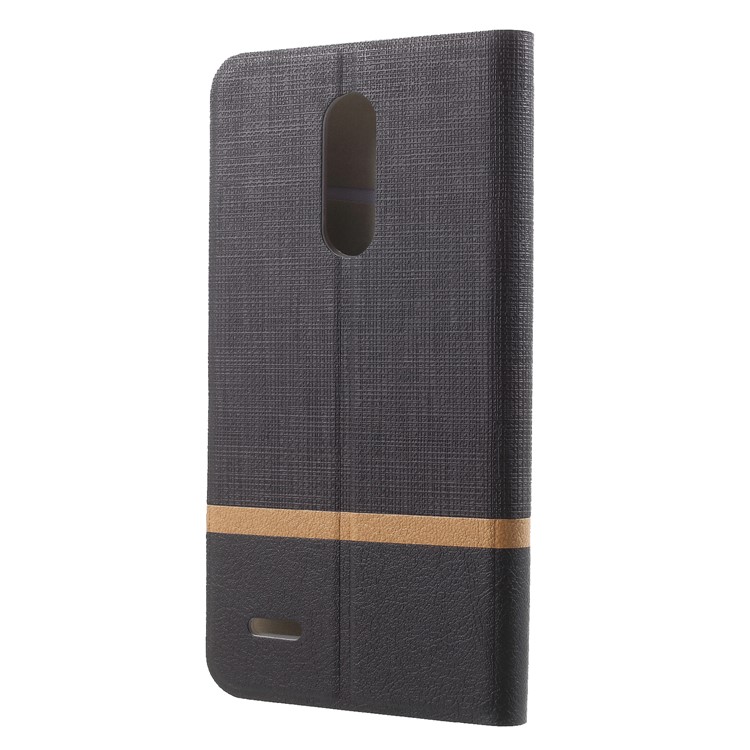 Cross Texture PU Leather Card Holder Stand Case for LG K10 (2018) - Black-2