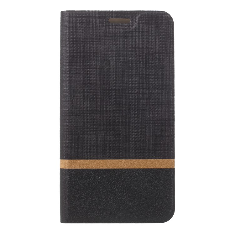 Cross Texture PU Leather Card Holder Stand Case for LG K10 (2018) - Black-3