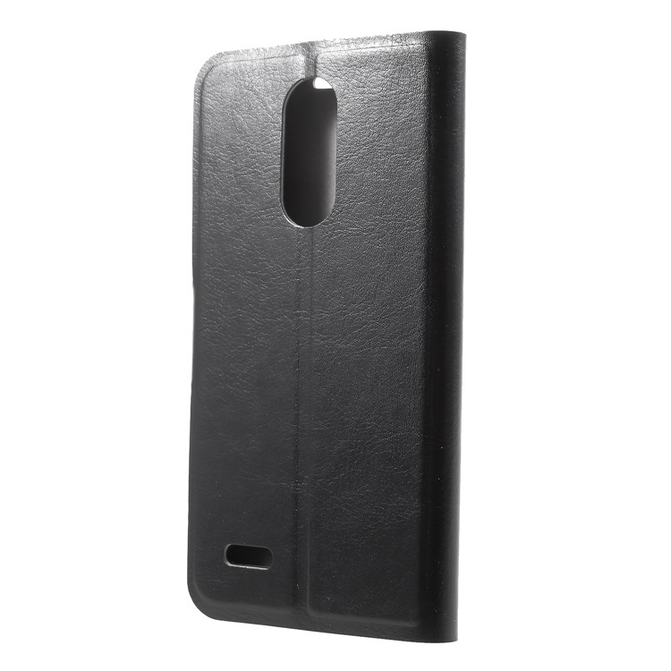 Crazy Horse PU Leather Card Holder Stand Case for LG K8 (2018) / Aristo 2 / LV3 2018 - Black-2