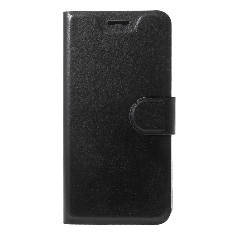 Crazy Horse PU Leather Card Holder Stand Case for LG K8 (2018) / Aristo 2 / LV3 2018 - Black-3