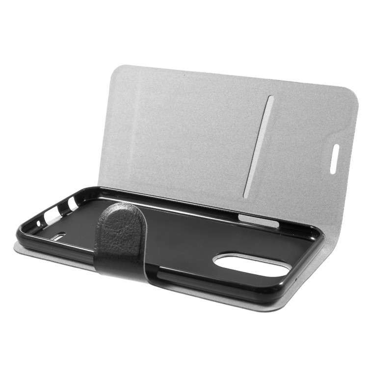 Crazy Horse PU Leather Card Holder Stand Case for LG K8 (2018) / Aristo 2 / LV3 2018 - Black-5