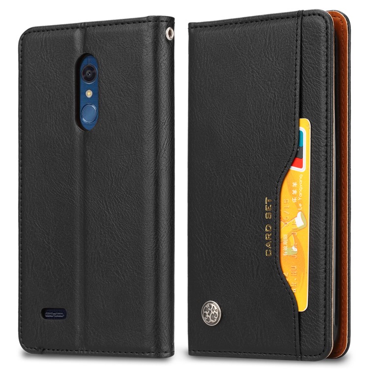 PU Leather Auto-absorbed Stand Wallet Phone Case for LG K10 (2018) - Black-2