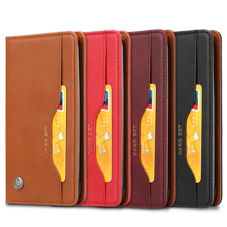 PU Leather Auto-absorbed Stand Wallet Phone Case for LG K10 (2018) - Black-5