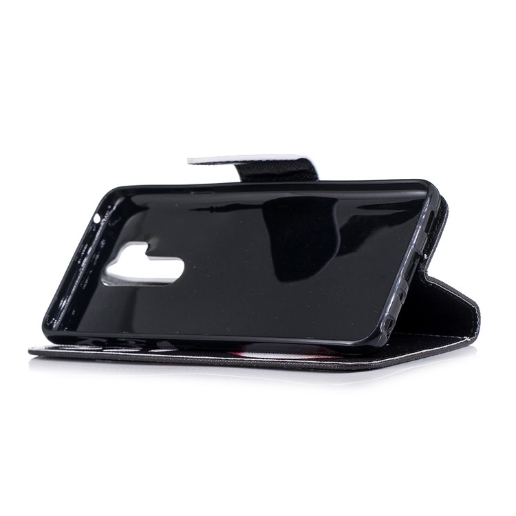 For LG G7 Patterned PU Leather Stand Cell Phone Case - Kiss My Ass-5