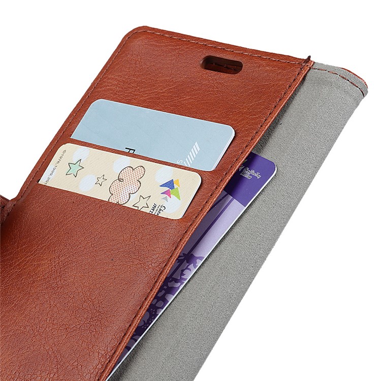 Crazy Horse Wallet Leather Stand Protective Cover for LG K10 (2018) - Brown-3