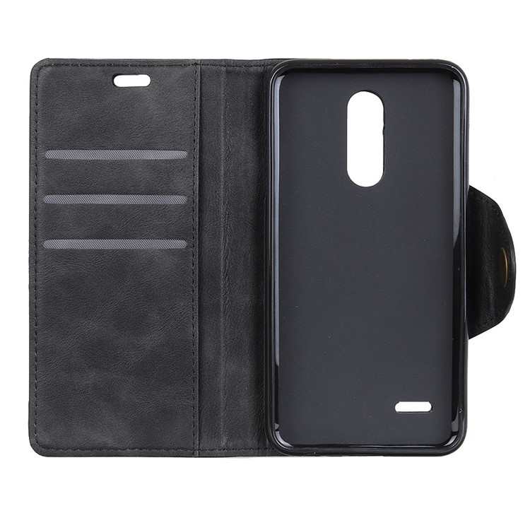 Leather Stand Wallet Phone Case for LG K10 (2018) - Black-5