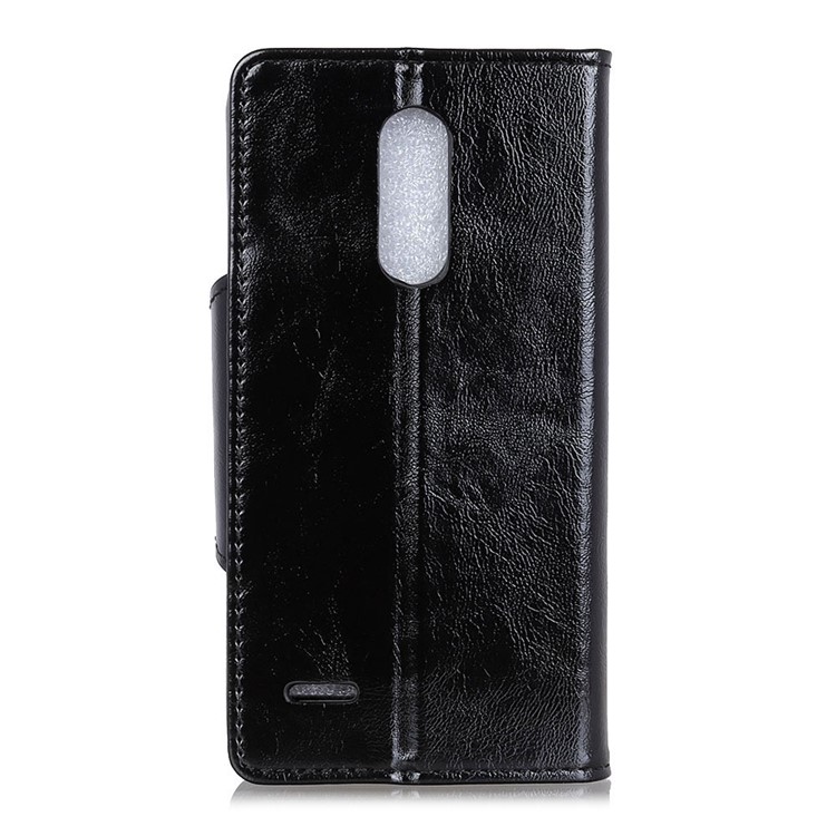 Textured PU Leather Wallet Stand Phone Case for LG K10 2018 - Black-3