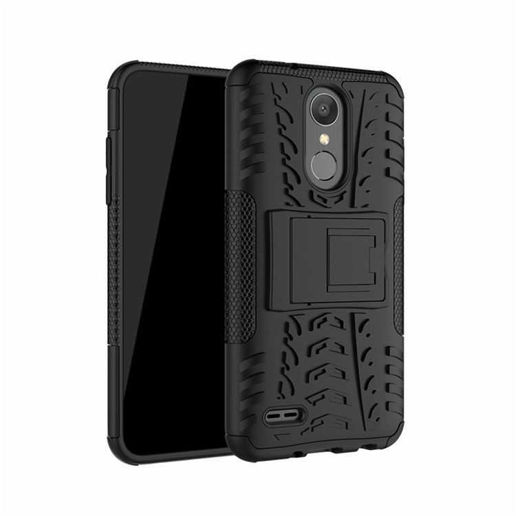 Cool Tyre Kickstand PC + TPU Hybrid Phone Case for LG Aristo 2 - Black-2