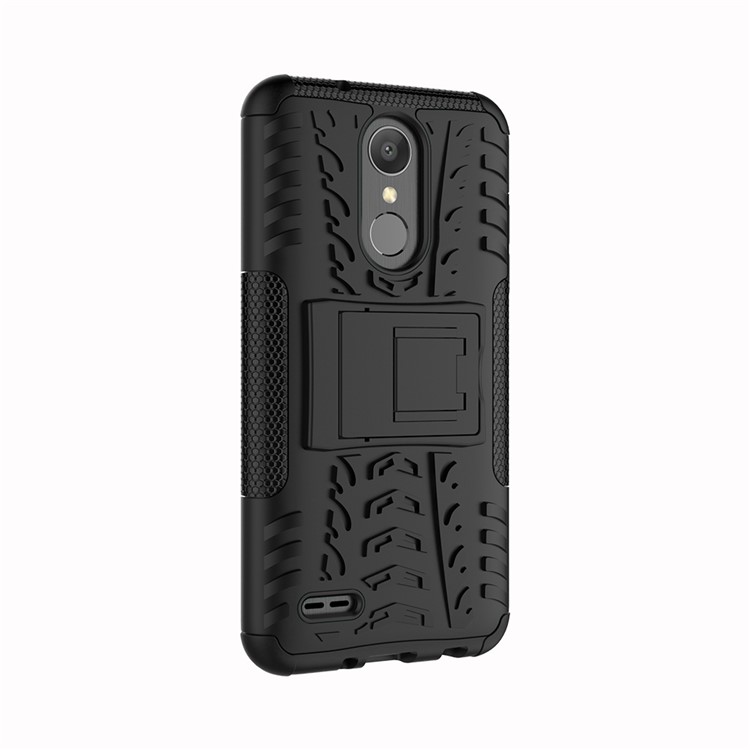 Cool Tyre Kickstand PC + TPU Hybrid Phone Case for LG Aristo 2 - Black-5