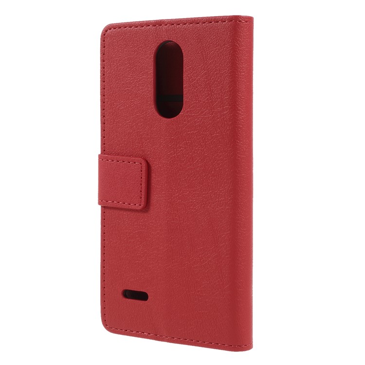 Wallet Stand Magnetic Flip Leather Phone Case for LG K8 (2018) - Red-2