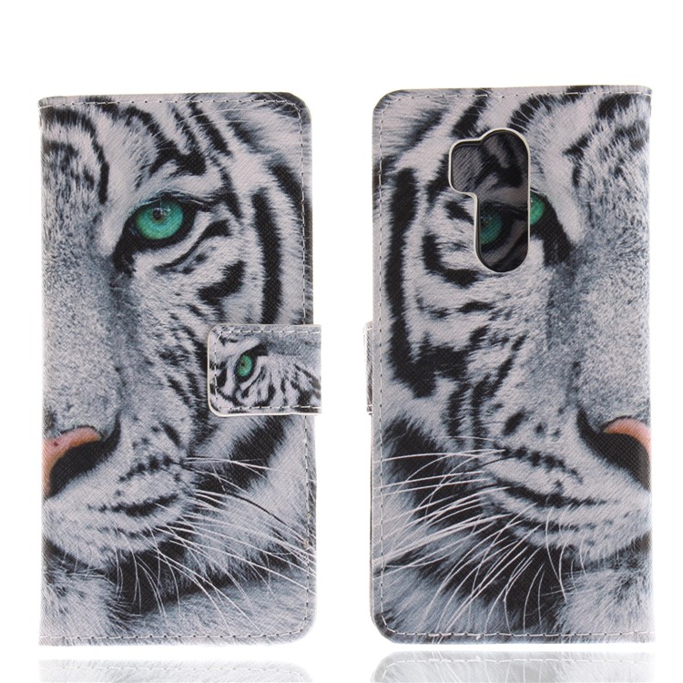Pattern Printing PU Leather Wallet Stand Cover for LG G7 - Tiger Pattern-3