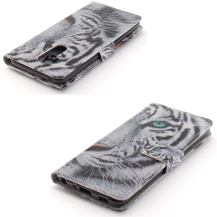 Pattern Printing PU Leather Wallet Stand Cover for LG G7 - Tiger Pattern-4