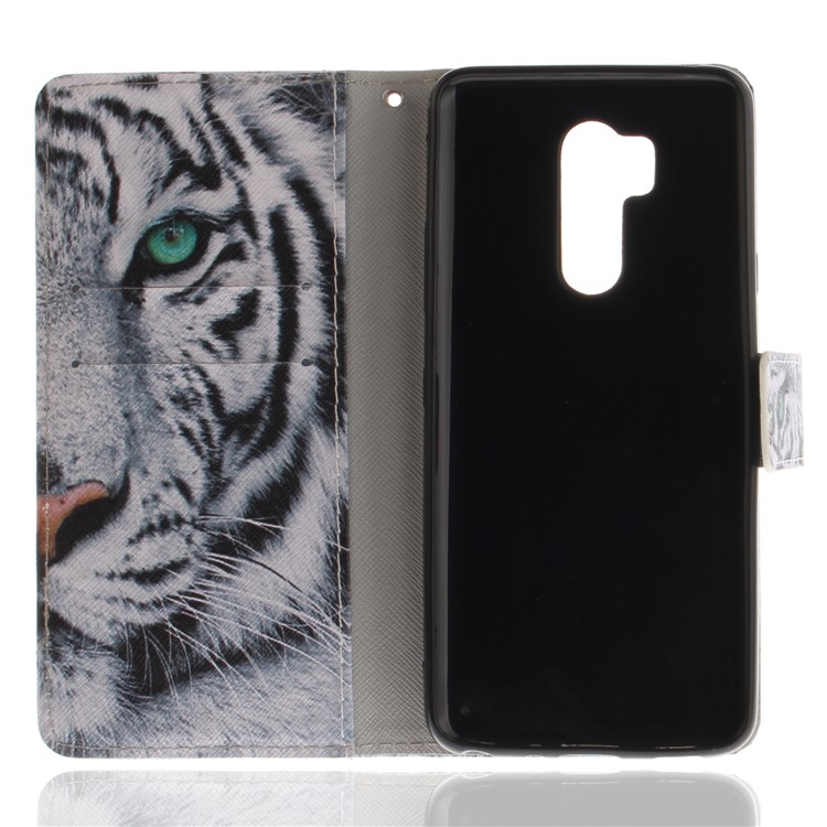Pattern Printing PU Leather Wallet Stand Cover for LG G7 - Tiger Pattern-8